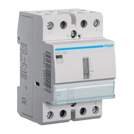 Contacteur à commande manuelle - 2P - 230V - 63A - 2F