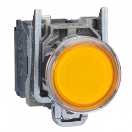 Poussoir lumimeux LED - Harmony XB4 - 230 V - 1F + 1O - Orange