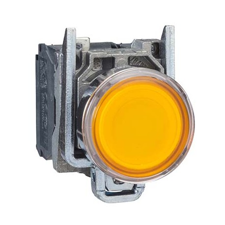 Poussoir lumimeux LED - Harmony XB4 - 230 V - 1F + 1O - Orange