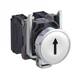 Bouton poussoir impulsion - Harmony XB4 - Blanc - Marqué flèche haut
