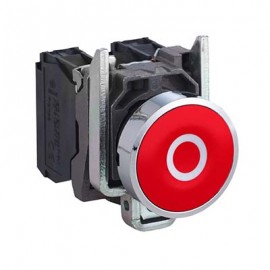 Bouton poussoir impulsion - Harmony XB4 - Rouge - Marqué O blanc