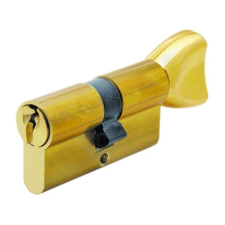 Cylindre - A bouton - 30x30 - Clé crantée - Laiton