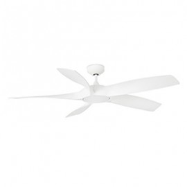 Ventilateur de plafond avec lumière Cocos Faro - 28m² - 6 vitesses - Blanc - Moteur DC