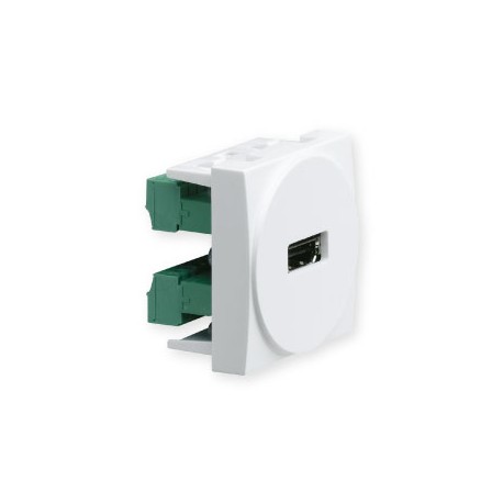 Prise HDMI TerCia AP-C45 - Borne à vis - Pour goulottes - Blanc