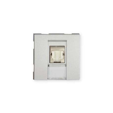 Prise RJ45 TerCia AP-C45 - Cat.6 FTP - Pour goulottes - 2 modules - Alu