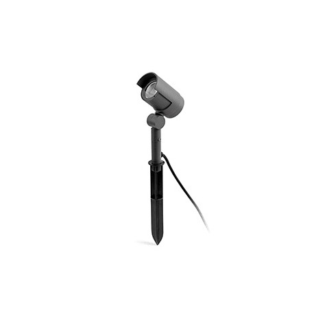 Lampe projecteur à piquet FOC-21 LED - Gris foncé - 15W - 3000K - IP65 - Avec ampoule