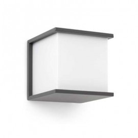Applique murale Kubick - Gris foncé - 60W - IP44 - Sans ampoule