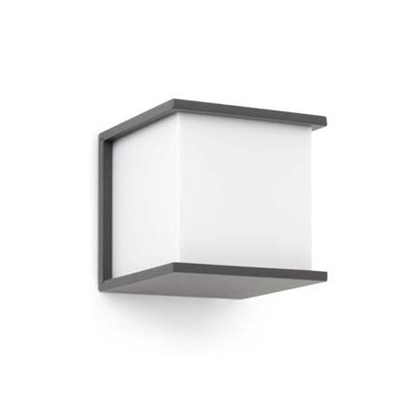 Applique murale Kubick - Gris foncé - 60W - IP44 - Sans ampoule
