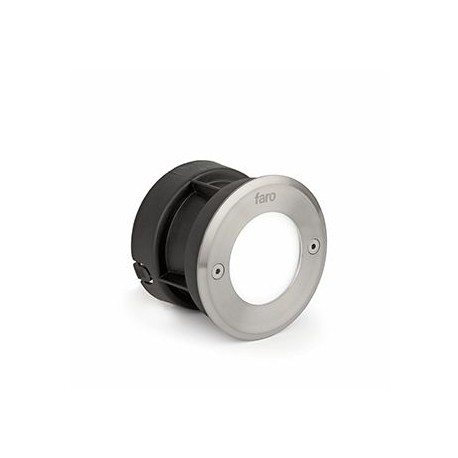 Lampe encastrable ronde LED-18 - Inox - 3W - 3000K - IP67 - Avec ampoule