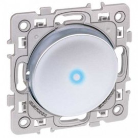 Interrupteur Va-et-vient lumineux ou témoin Square - 1 poste - 10AX - Silver