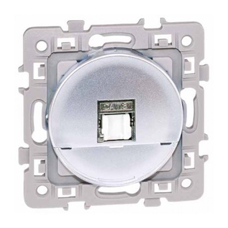 Prise RJ45 Cat6 Grade1 Square - UTP - Silver