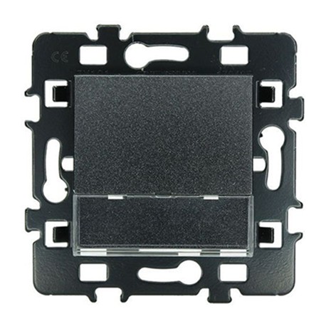 Poussoir à fermeture avec porte étiquette Square - 1 poste - 10A - Vulcain