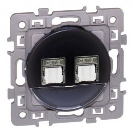 Double prise RJ45 Cat6 Grade3 Square - STP - Vulcain