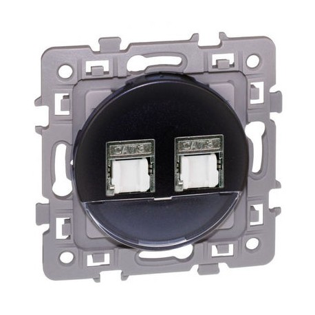 Double prise RJ45 Cat6 Grade3 Square - STP - Vulcain