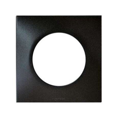 Plaque carrée monobloc Square Eur'Ohm - 1 poste - Anthracite