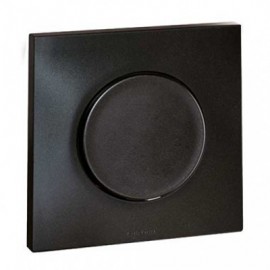 Plaque carrée monobloc Square Eur'Ohm - 1 poste - Anthracite