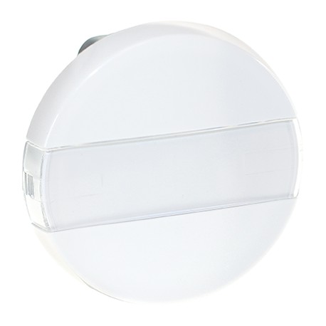 Poussoir à fermeture avec porte étiquette Comète - 1 poste - 10A - Blanc