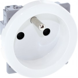 Prise de courant 2P+T Comète - 1 poste - 16A - Blanc