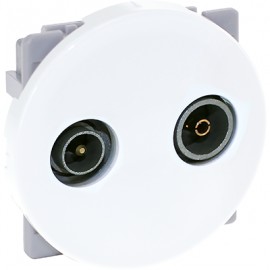 Prise TV+FM Comète 1 poste - Blanc