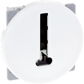 Prise téléphone en T Comète - 8 contacts - 1 poste - Blanc