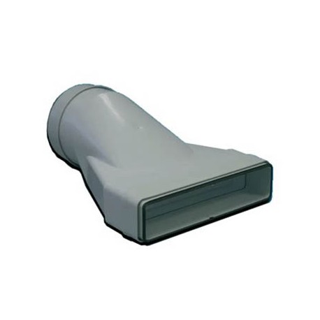Raccord mixte droit pour conduit rectangulaire PVC rigide - 55 x 110 x ø100mm - Avec joint