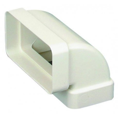 Coude vertical 90° CV pour conduit rectangulaire PVC rigide - 55 x 110mm - Avec joint