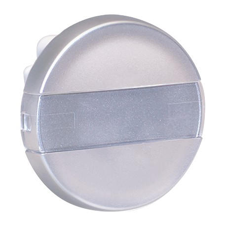 Poussoir à fermeture avec porte étiquette Comète - 1 poste - 10A - Silver