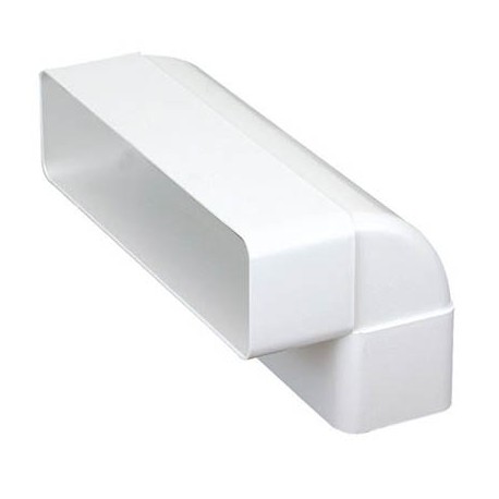 Coude vertical 90° CV pour conduit rectangulaire PVC rigide - 55 x 220mm - Avec joint