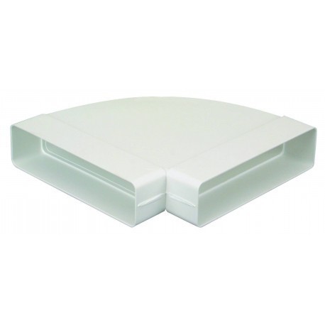 Coude horizontal 90° CH pour conduit rectangulaire PVC rigide - 55 x 220mm - Avec joint