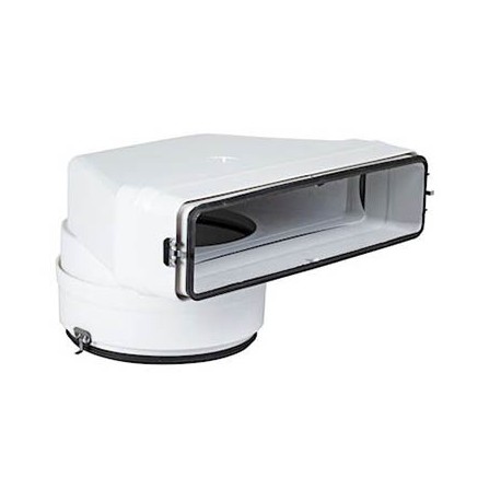 Coude mixte vertical CMV PVC rigide pour bouche - 55 x 220 x ø125mm - Avec joint