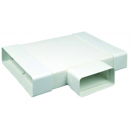 Té 90° pour conduit rectangulaire PVC rigide - 55 x 220 x 110mm - Avec joint