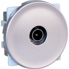 Prise TV simple Comète 1 poste - Silver
