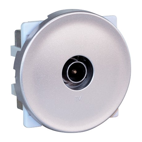 Prise TV simple Comète 1 poste - Silver