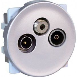 Prise TV+FM+SAT Comète 1 poste - Silver