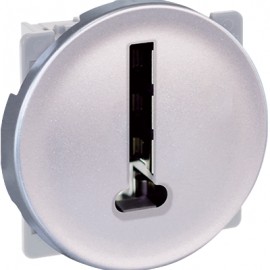 Prise téléphone en T Comète - 8 contacts - 1 poste - Silver
