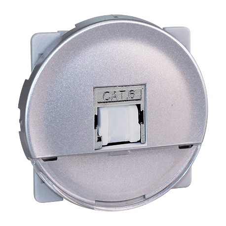 Prise RJ45 Cat6 Grade1 Comète - FTP - Silver