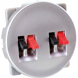 Double prise haut-parleur Comète - Silver
