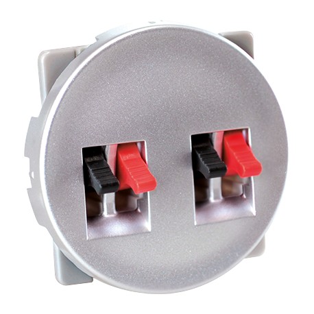 Double prise haut-parleur Comète - Silver
