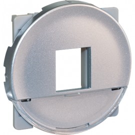 Cadre support pour noyaux RJ45 Comète - 1 poste - Silver