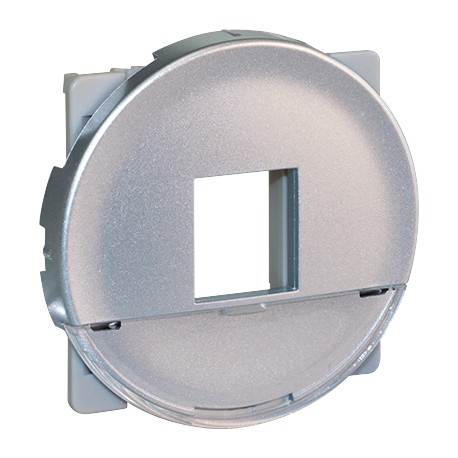 Cadre support pour noyaux RJ45 Comète - 1 poste - Silver