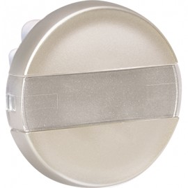 Poussoir à fermeture avec porte étiquette Comète - 1 poste - 10A - Titane