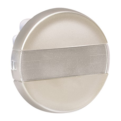 Poussoir à fermeture avec porte étiquette Comète - 1 poste - 10A - Titane