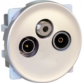 Prise TV+FM+SAT Comète 1 poste - Titane