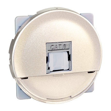 Prise RJ45 Cat6 Grade1 Comète - FTP - Titane