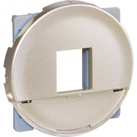 Cadre support pour noyaux RJ45 Comète - 1 poste - Titane