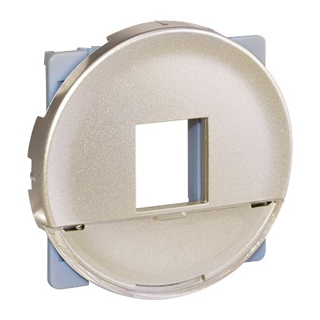 Cadre support pour noyaux RJ45 Comète - 1 poste - Titane