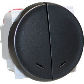 Double poussoir lumineux Comète 1 poste - 10AX - Vulcain