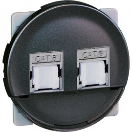 Double prise RJ45 Cat6 Grade3 Comète - STP - Vulcain