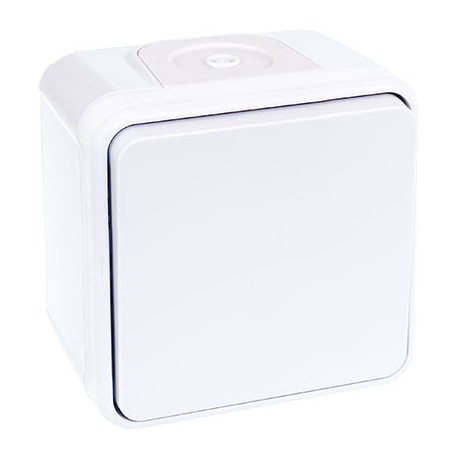 Bouton poussoir Oxxo - 1 poste - 10AX - 250V - Blanc