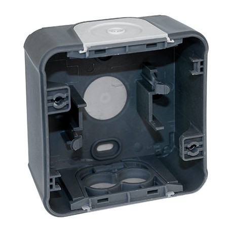 Boîte Oxxo - 1 poste - Gris - IP55